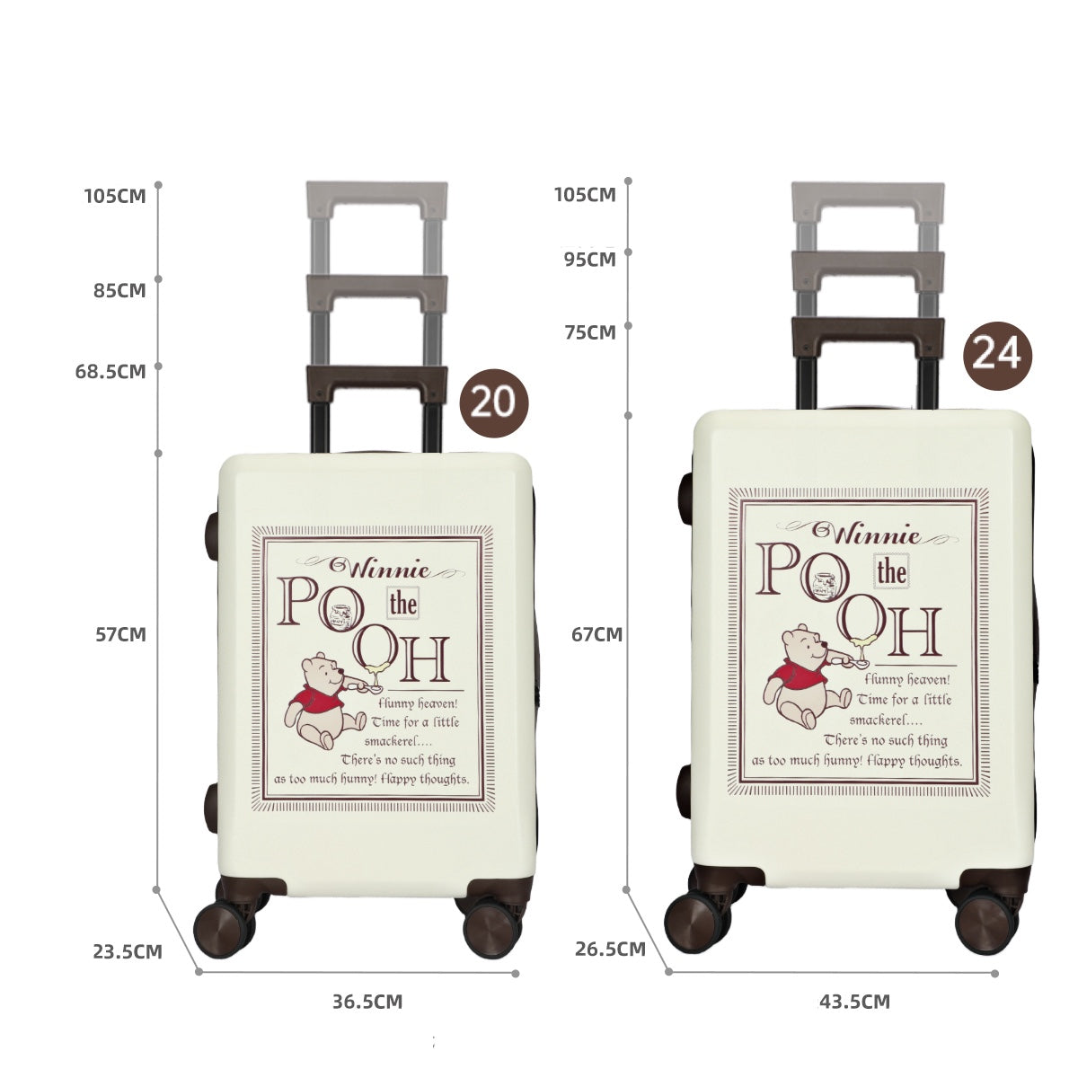 キャリーケース　プーさん　24インチ　約50ℓ　DH23896-C
